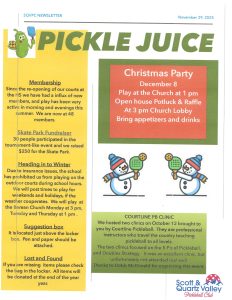 Scott and Quartz Valley Pickleball Club Nov 2025 Newsletter
